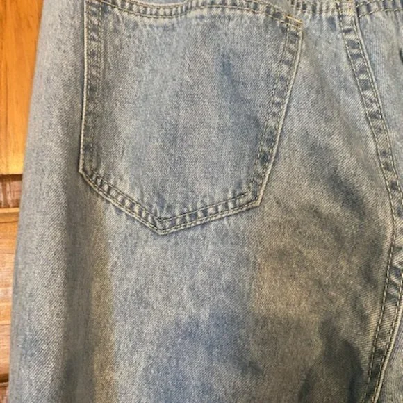 Shein Heart print Jeans size large wide leg - Picture 11 of 13